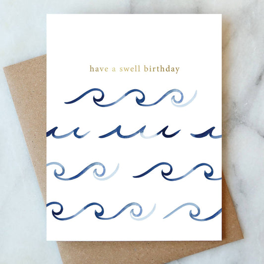 Waves Birthday Greeting Card