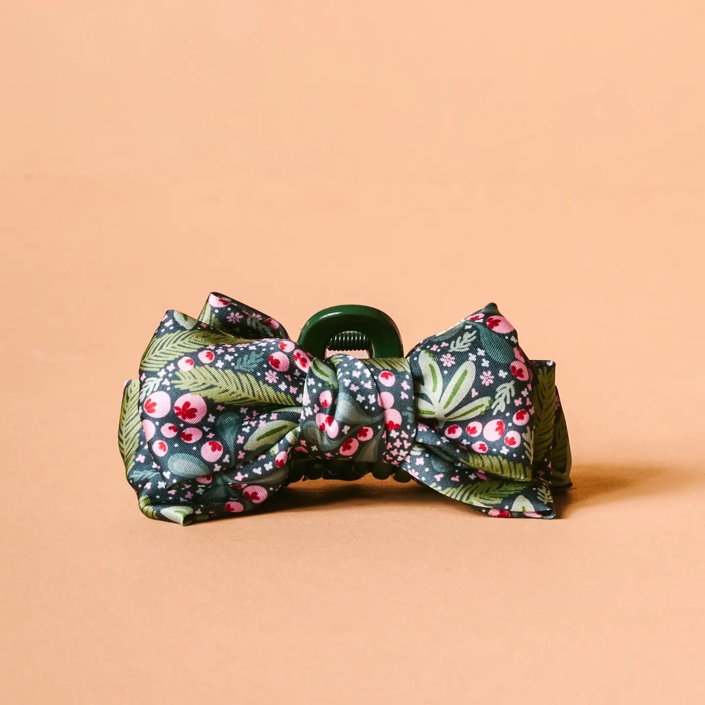 Mini Satin Bow Claw Clip - Patterned