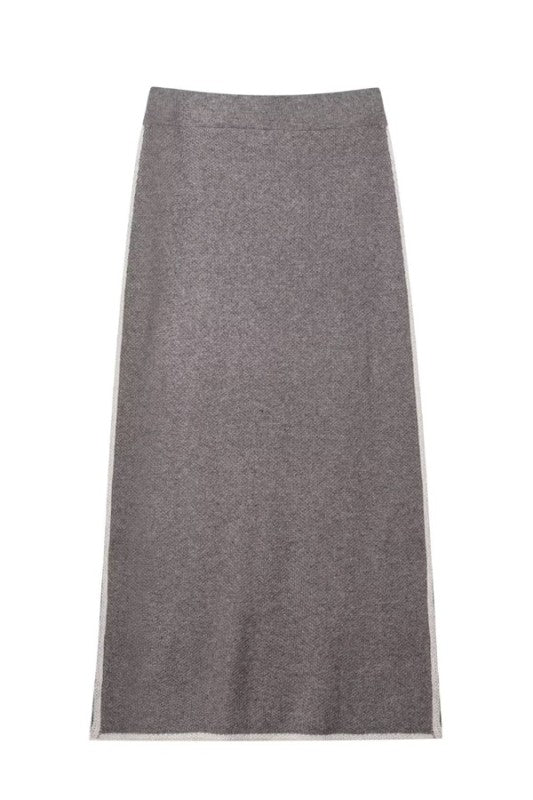 Contrast Piping Skirt