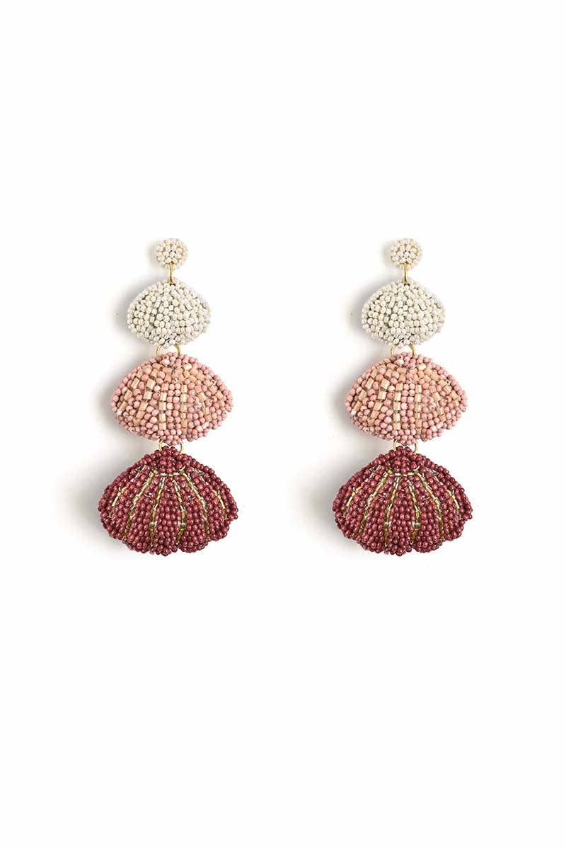 sandy seashell earrings