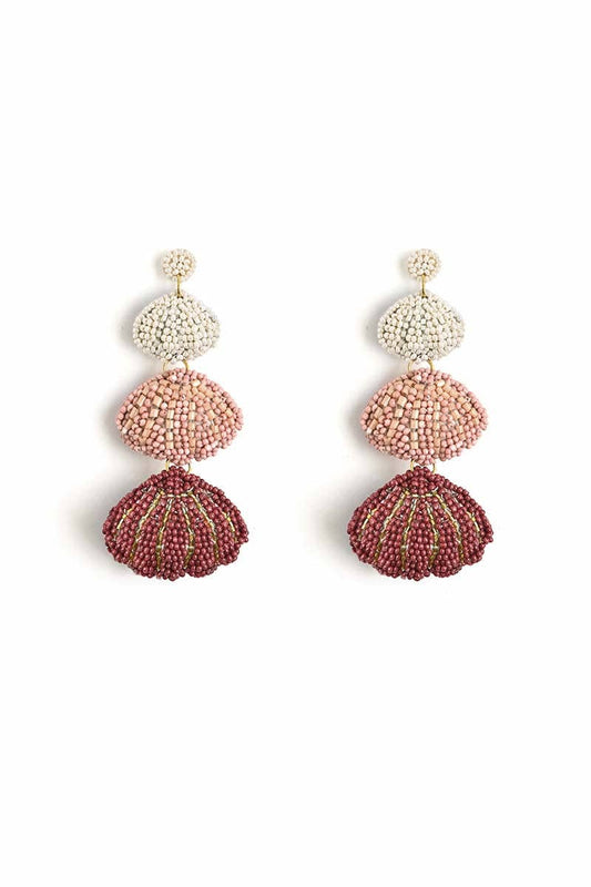 sandy seashell earrings