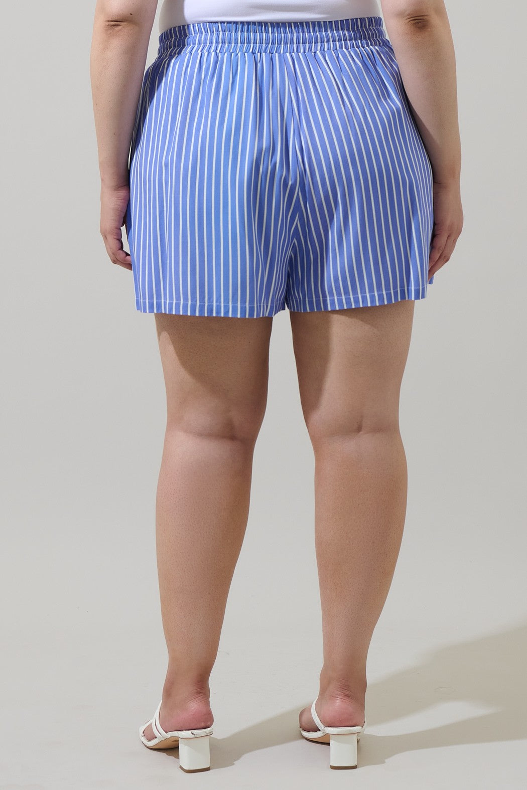 elisa striped shorts-curvy