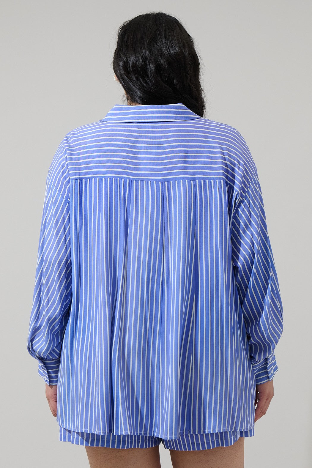 elise striped boyfriend button down-curvy