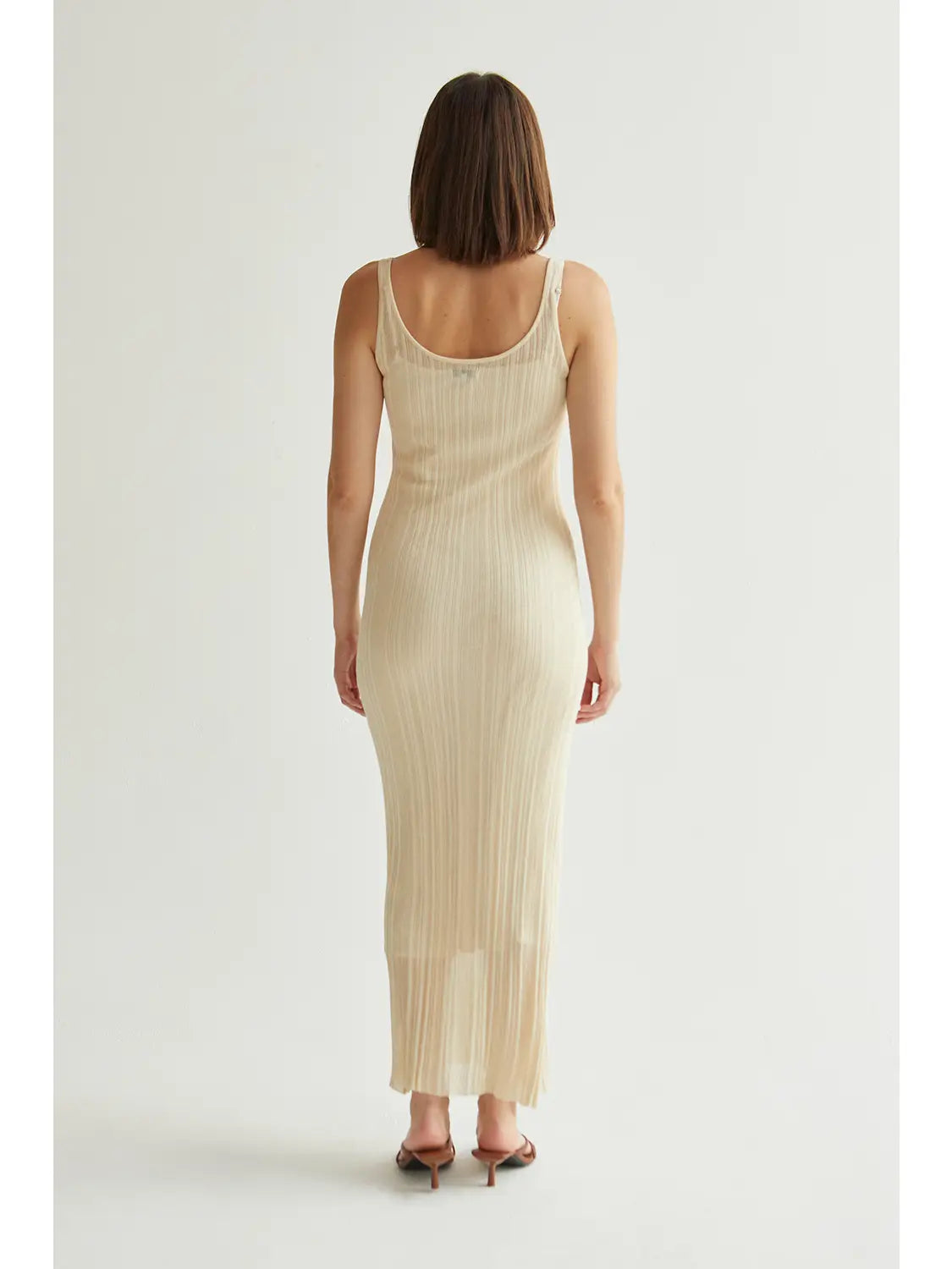 emberly semi sheer ribbed maxi dress