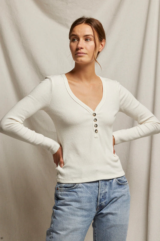 evangeline rib ls vneck
