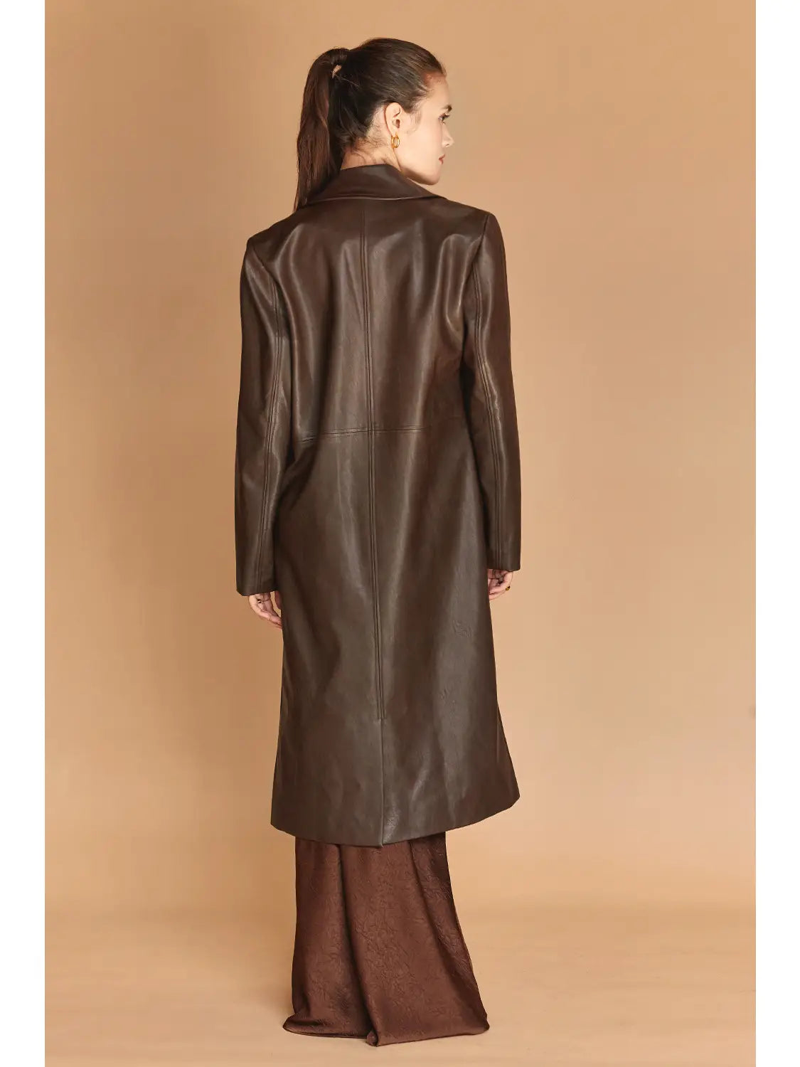 evani vegan leather coat