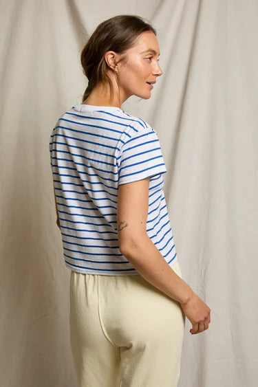 everett stripe tee-cobalt
