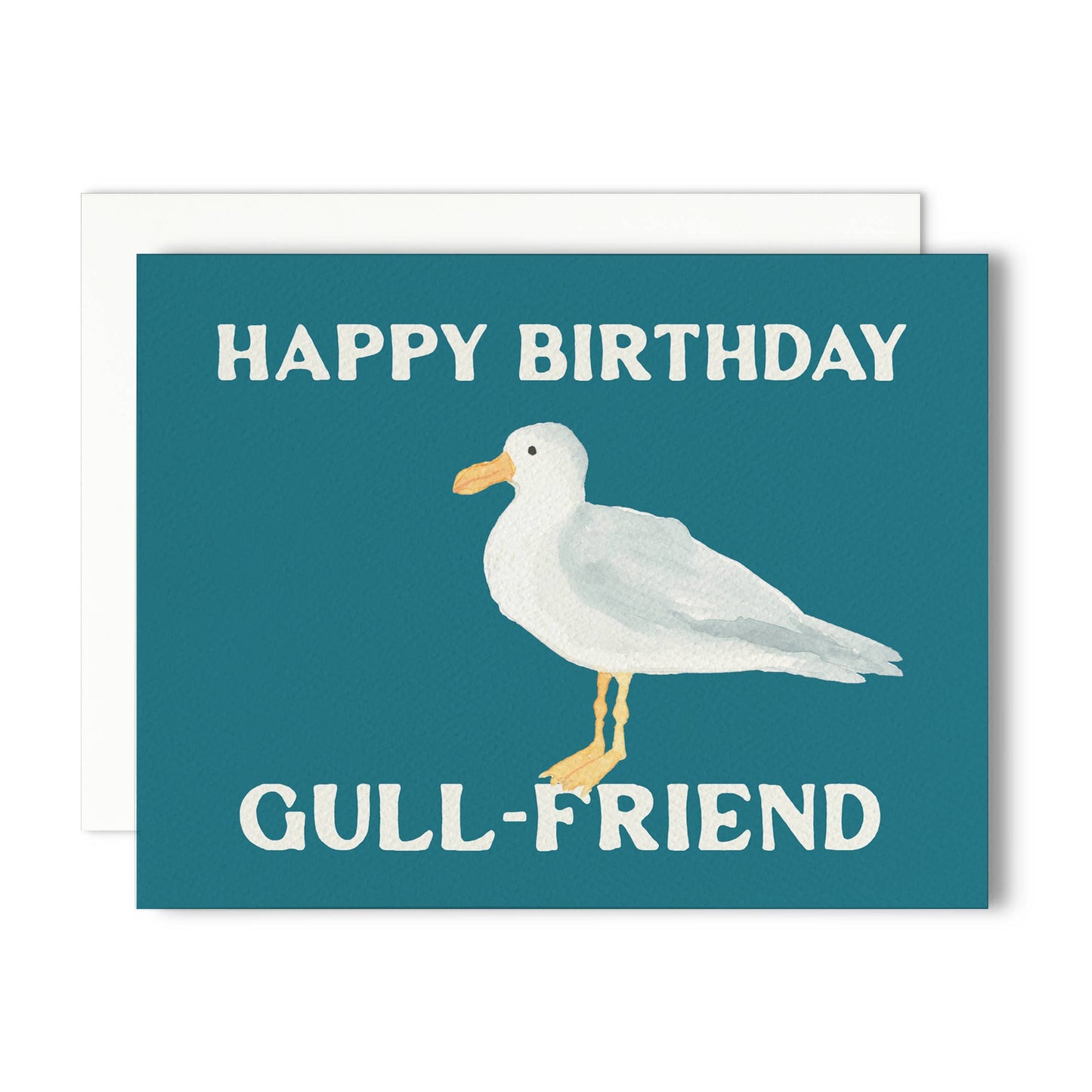 Happy Birthday Gull-Friend Greeting Card | Birthday Pun Card