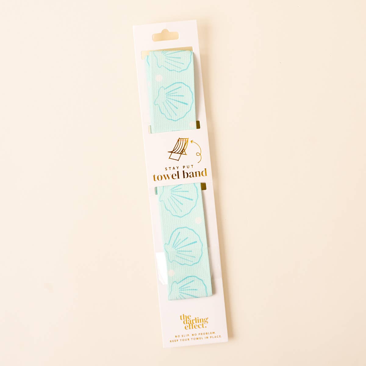 Stay-Put Towel Band–Seashells Aqua