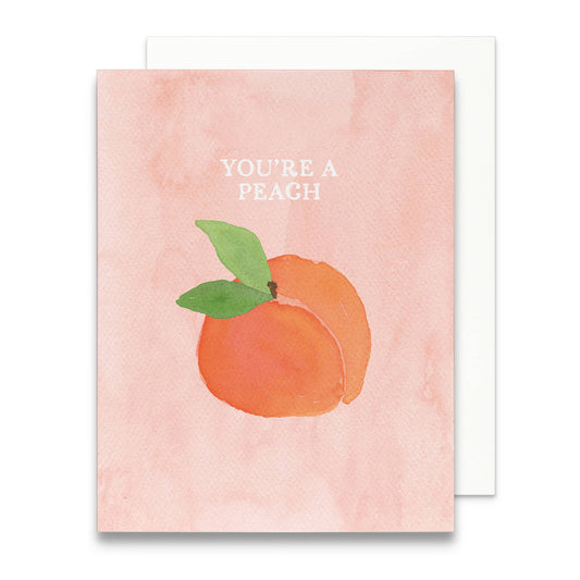 "You're a Peach" Thank You Greeting Card
