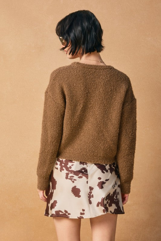 Sable Skies Flared Mini Skirt