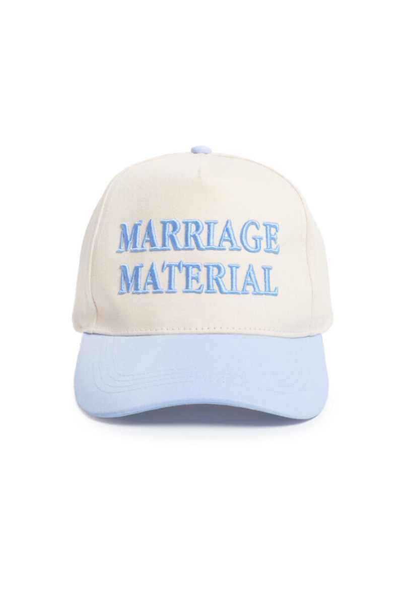 MARRIAGE MATERIAL 3D Puff Embroidered Two Tone Cap