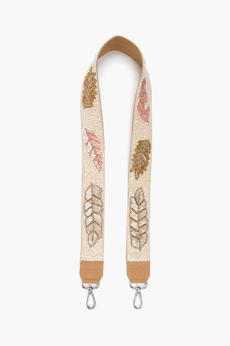 boho beaded medium tote with bag strap