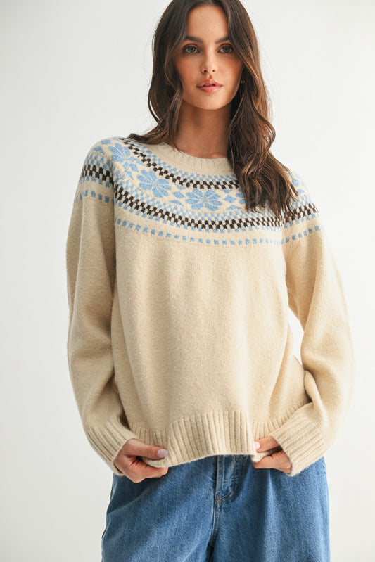 Winter Blues Fair Isle Sweater