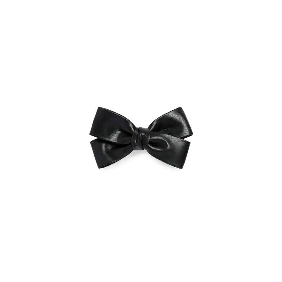 faux leather bow clip