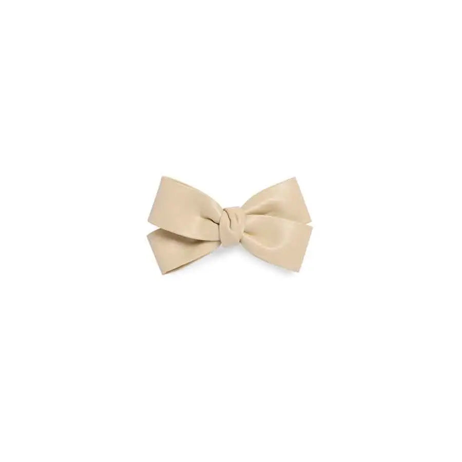 faux leather bow clip