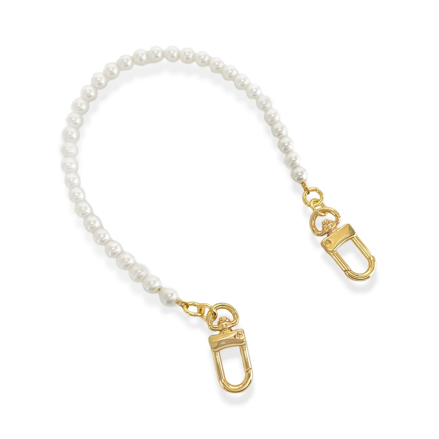 faux pearl phone chain-short