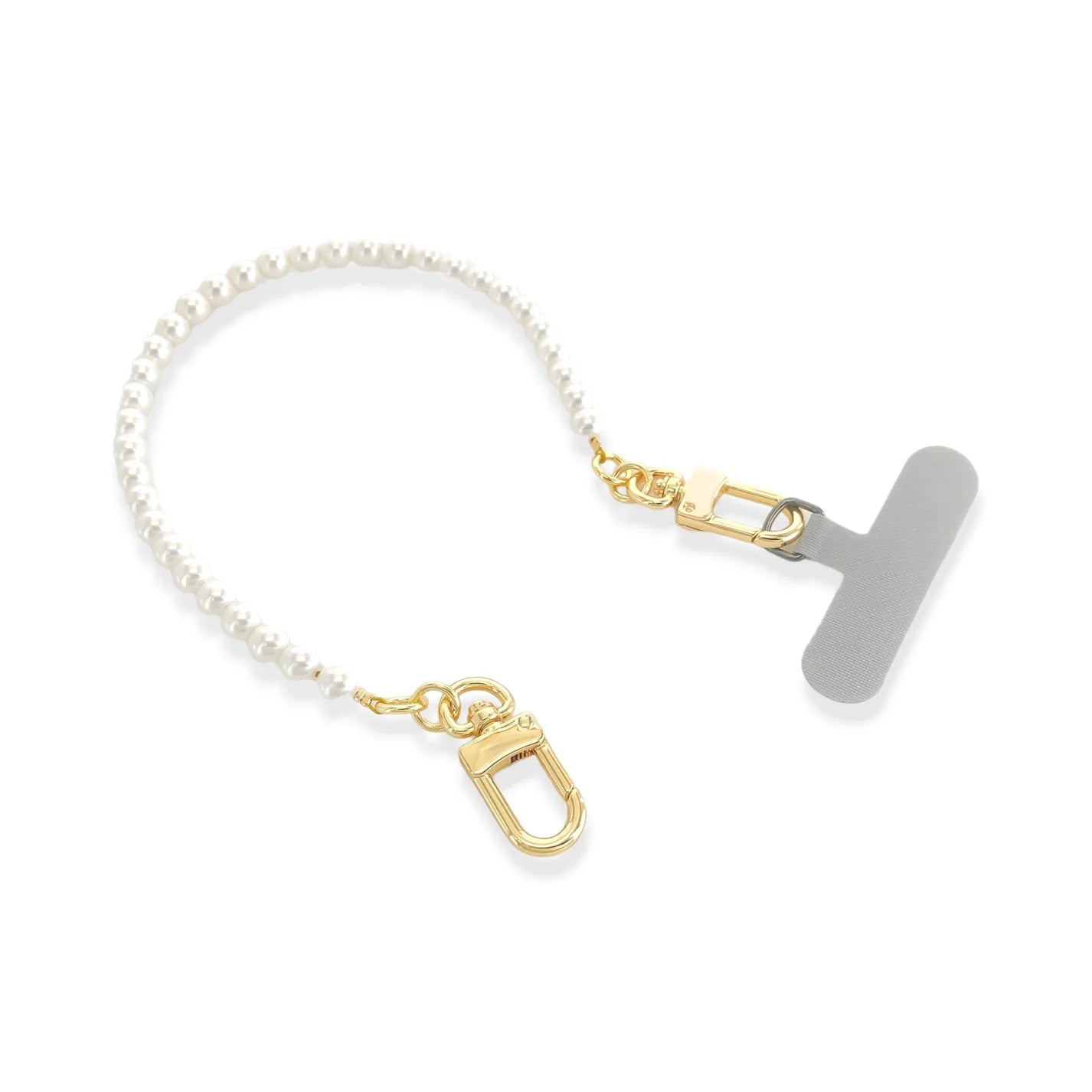 faux pearl phone chain-short