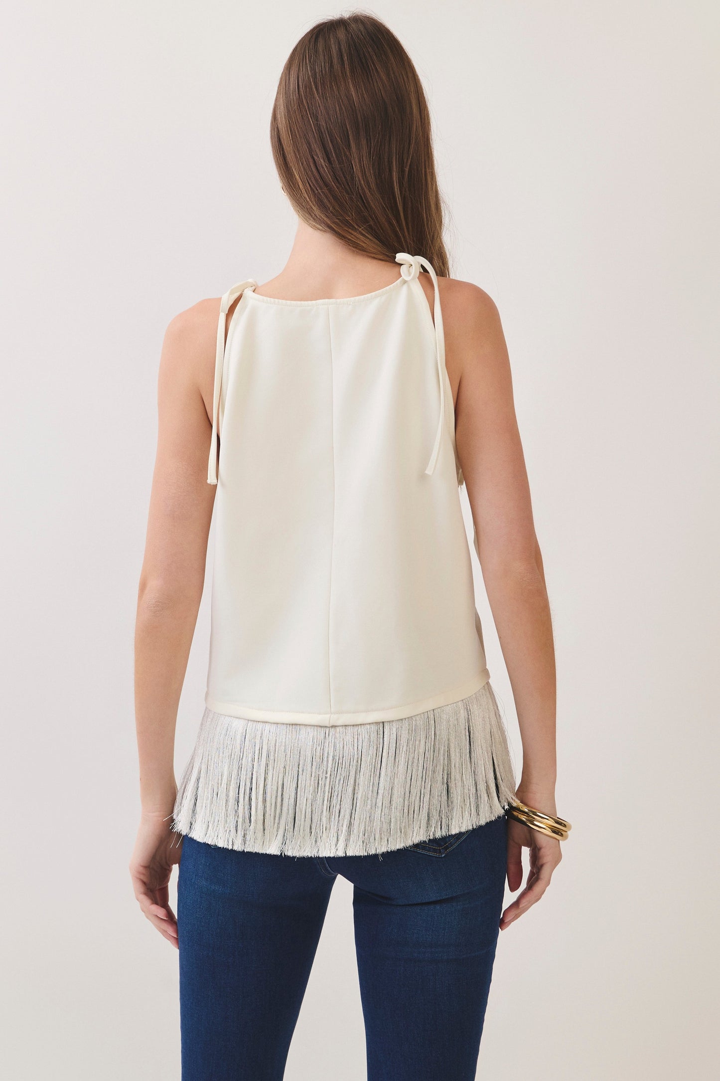 faye fringe hem tank
