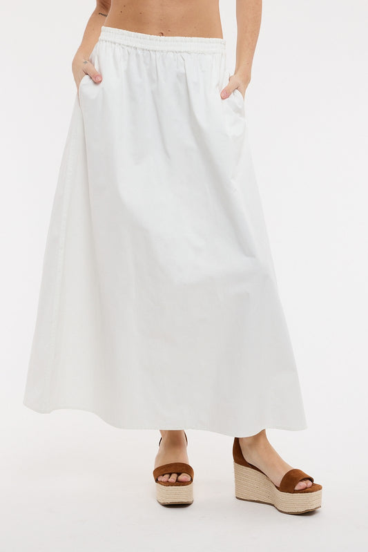 feels like summer cotton midi skirt