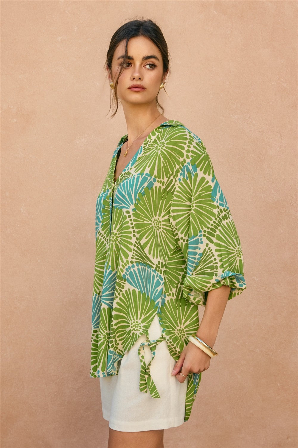 feels like summer tie tunic shirt