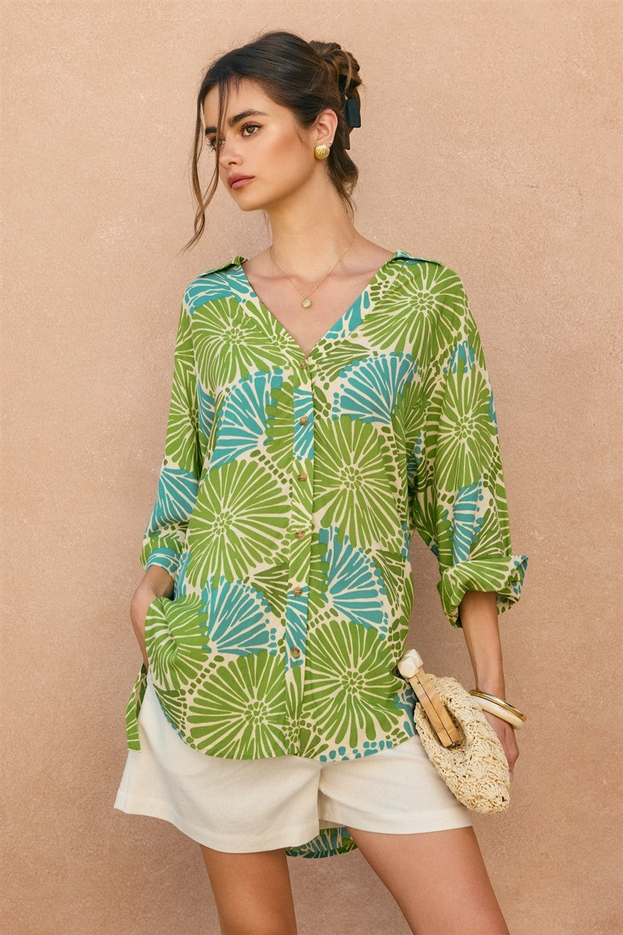 feels like summer tie tunic shirt