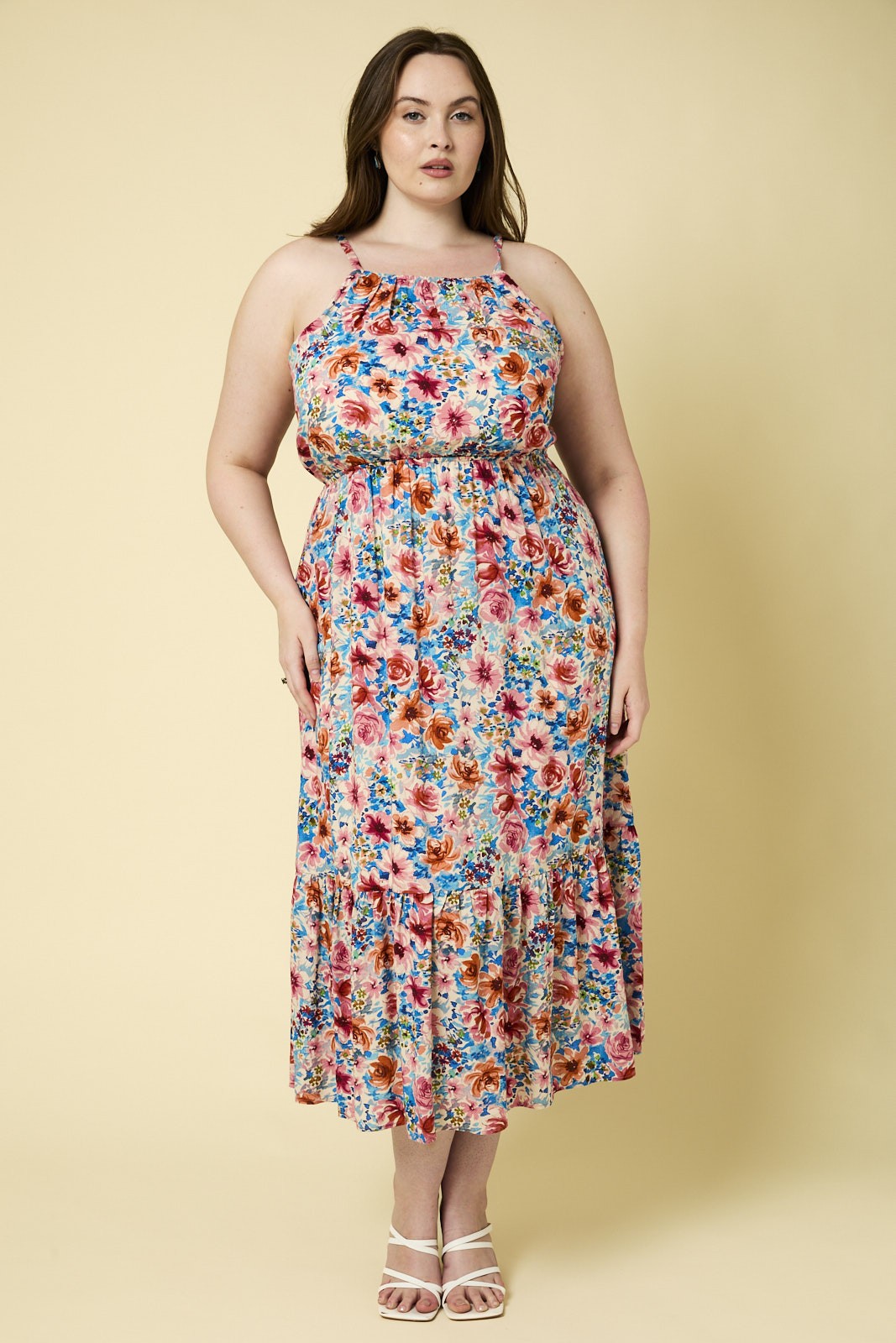 fields of florals midi dress-curvy