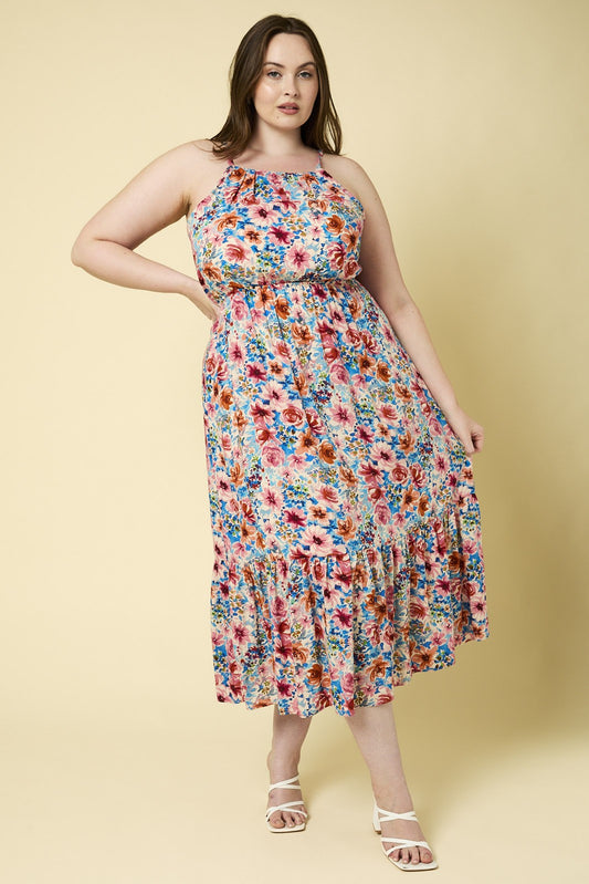 fields of florals midi dress-curvy