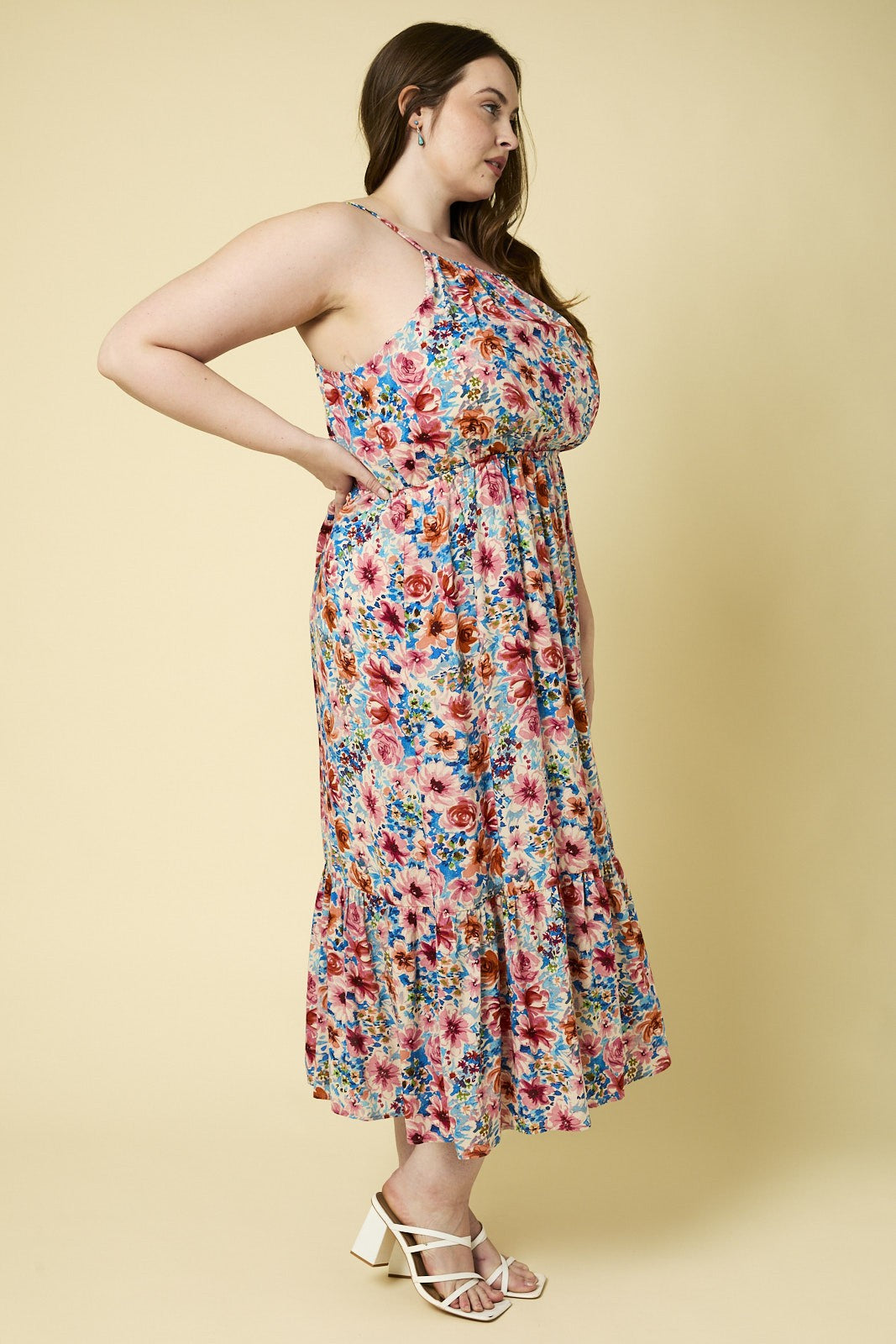 fields of florals midi dress-curvy