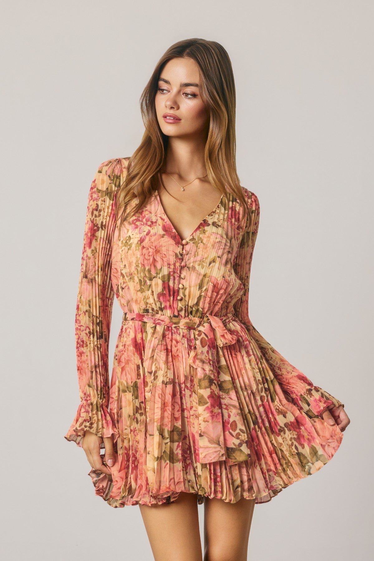 fiona floral chiffon romper