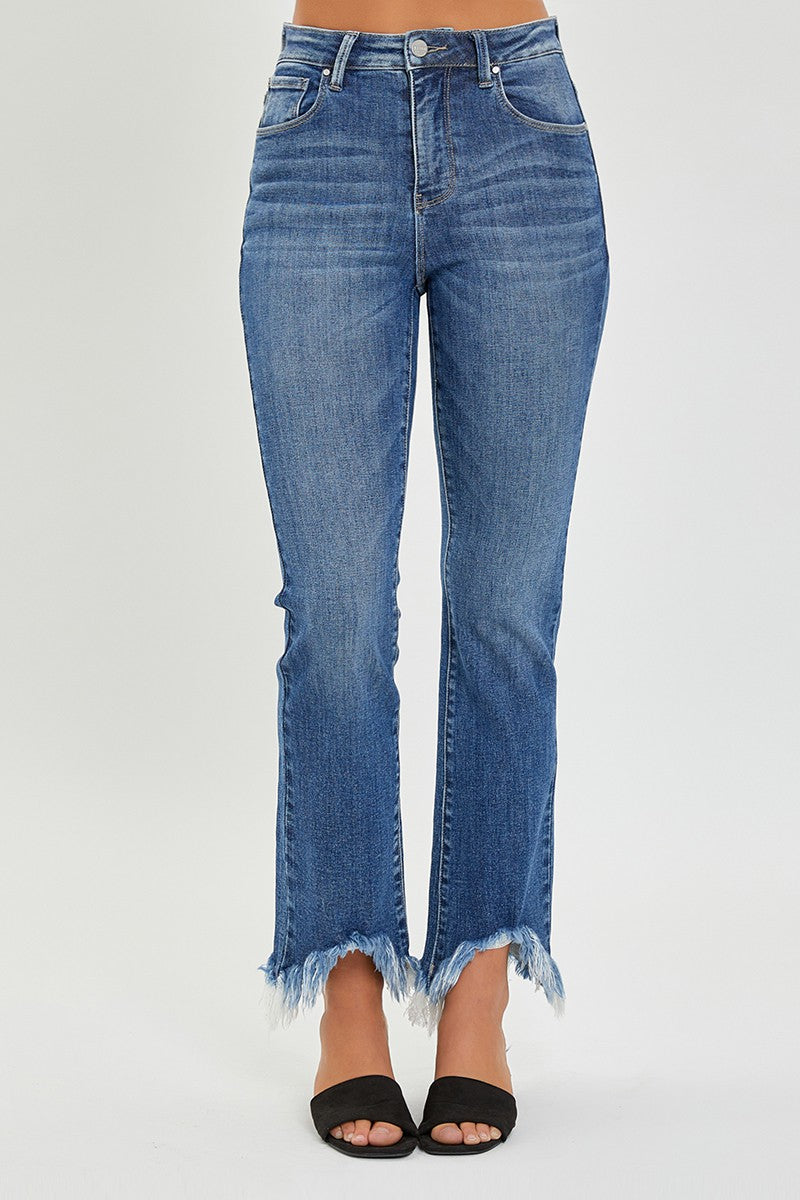 hr fray hem ankle jeans