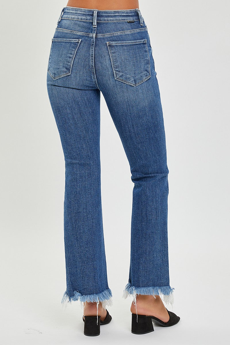 hr fray hem ankle jeans