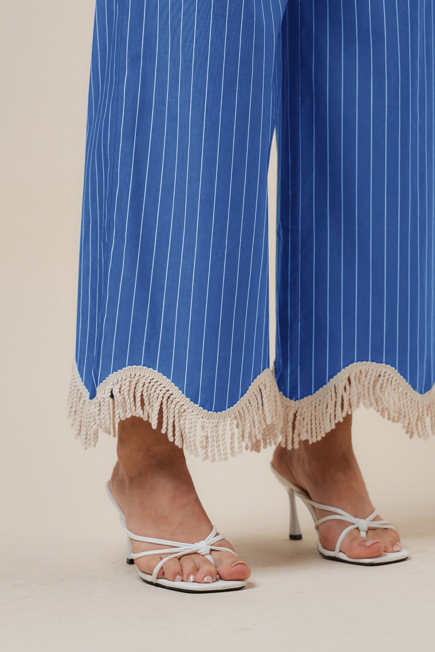 fringe stripe pants