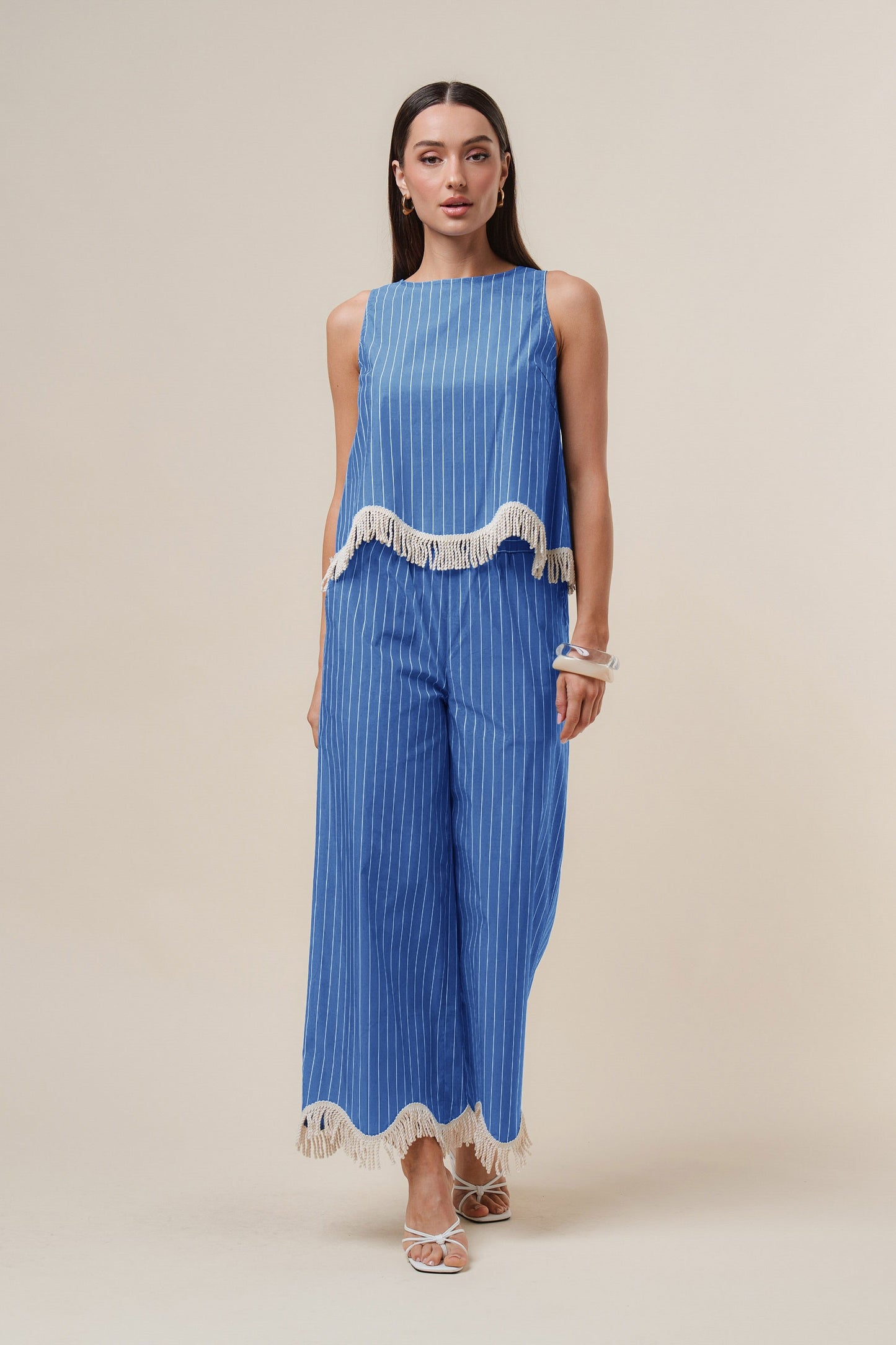 fringe stripe top