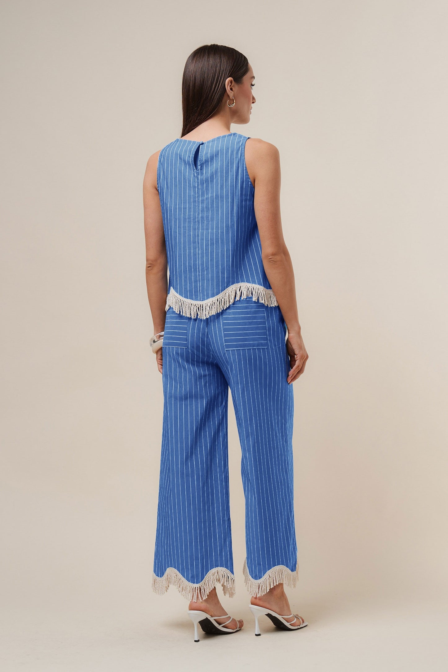 fringe stripe top
