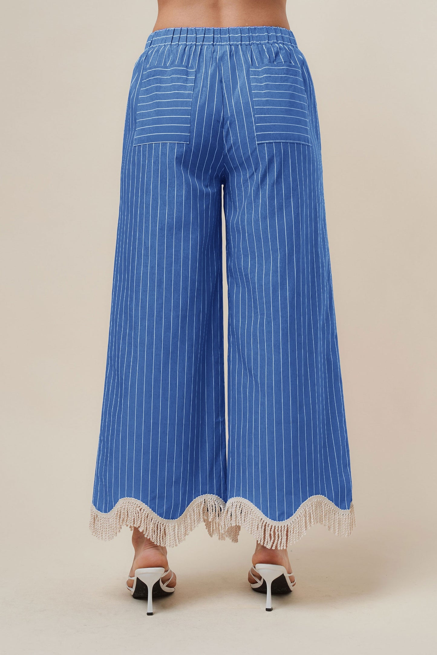 fringe stripe pants