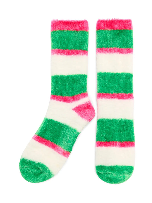 fuzzy stripe socks