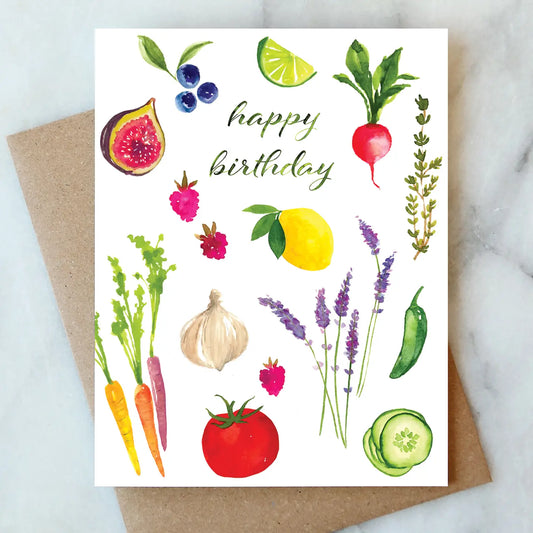 garden birthday card