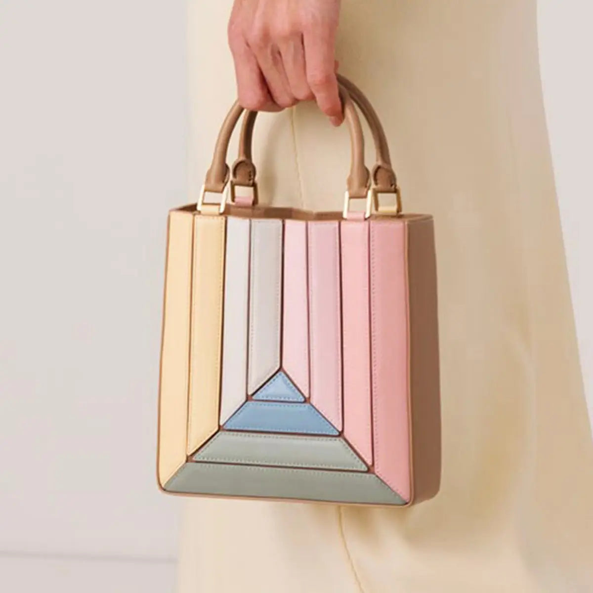 geo pastel handbag