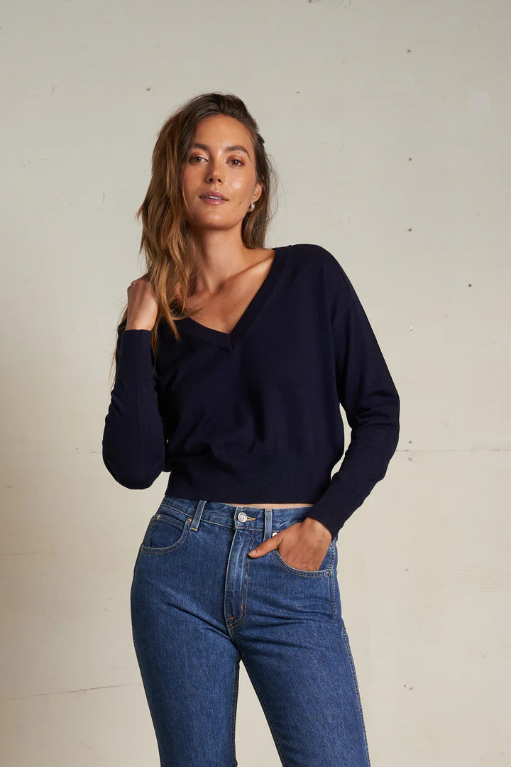 Georgina Cotton V-Neck Sweater