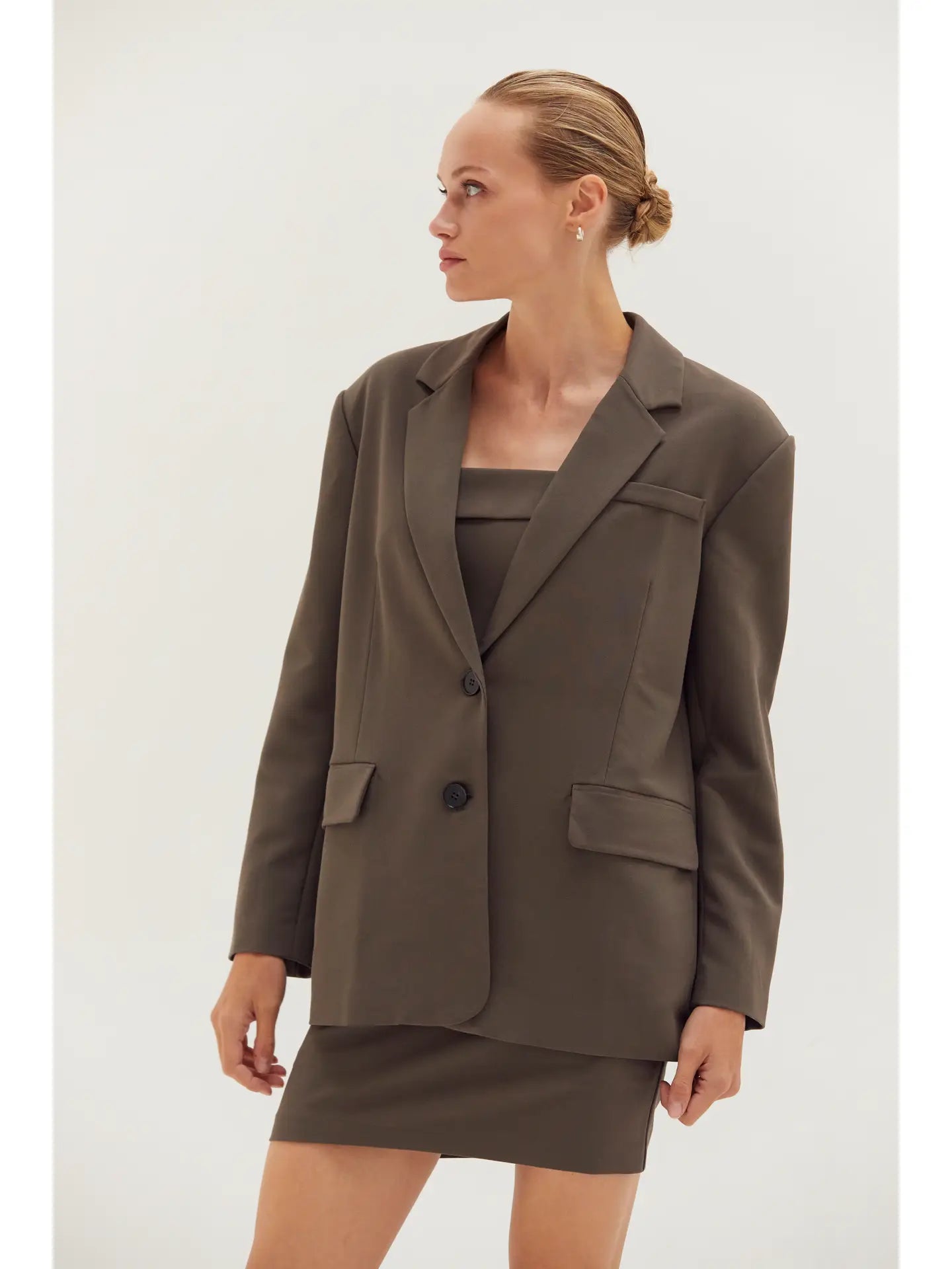 gia woven blazer