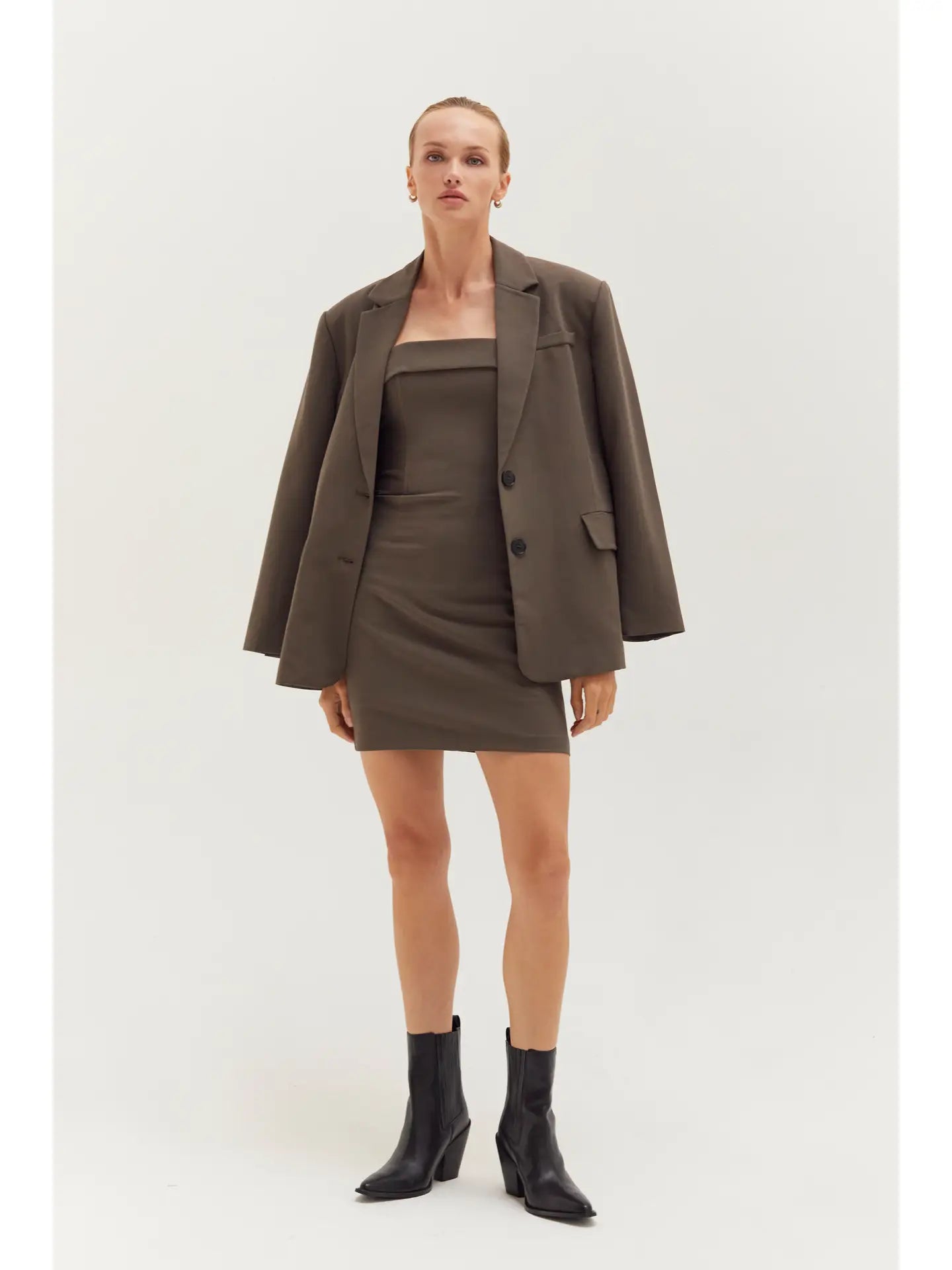 gia woven blazer