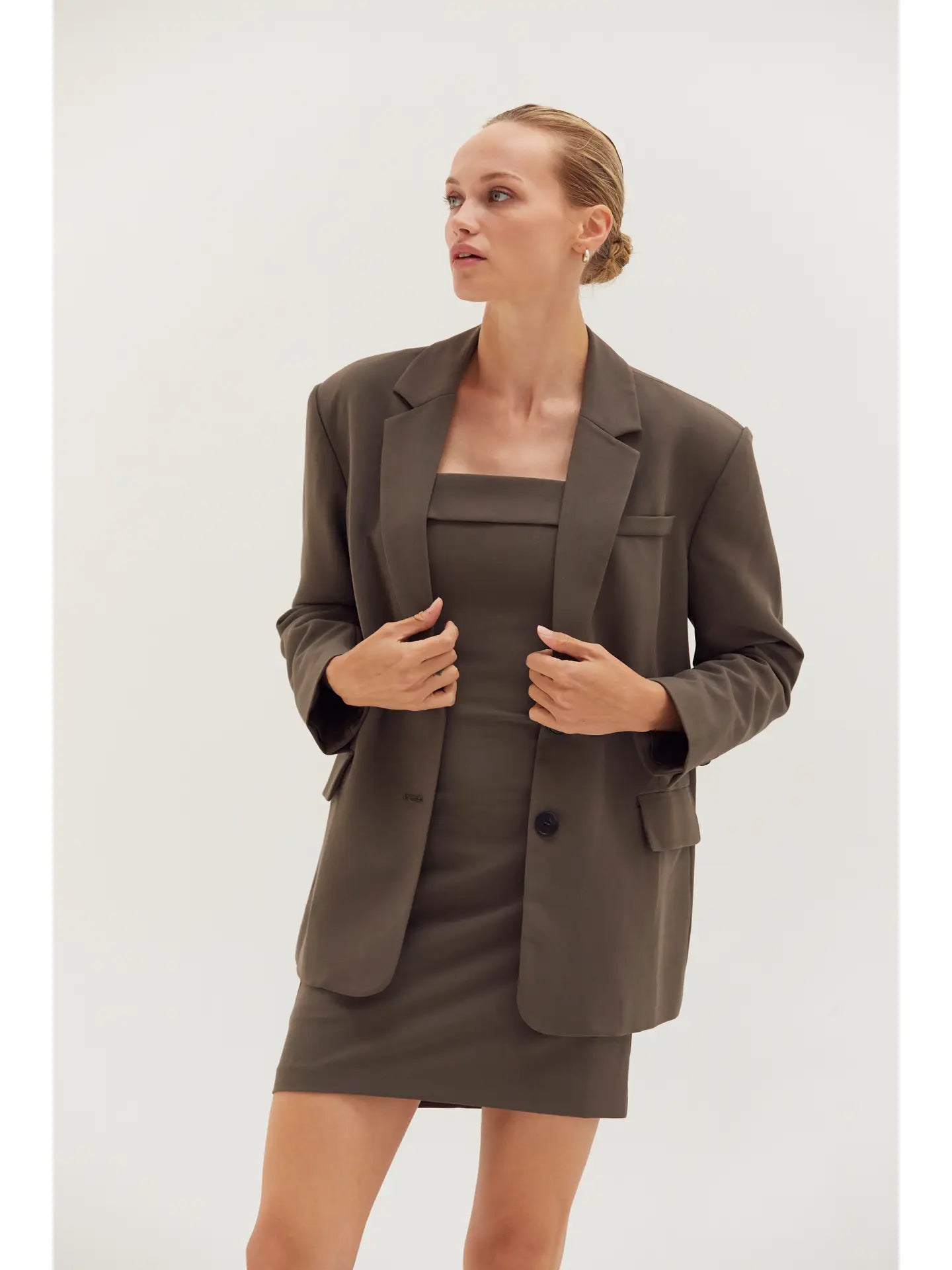 gia woven blazer