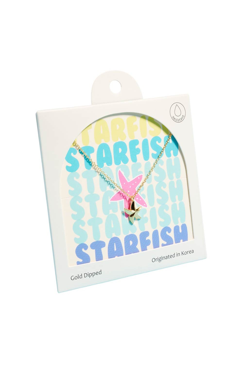 gold dipped starfish pendant necklace