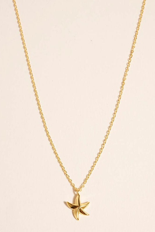 gold dipped starfish pendant necklace