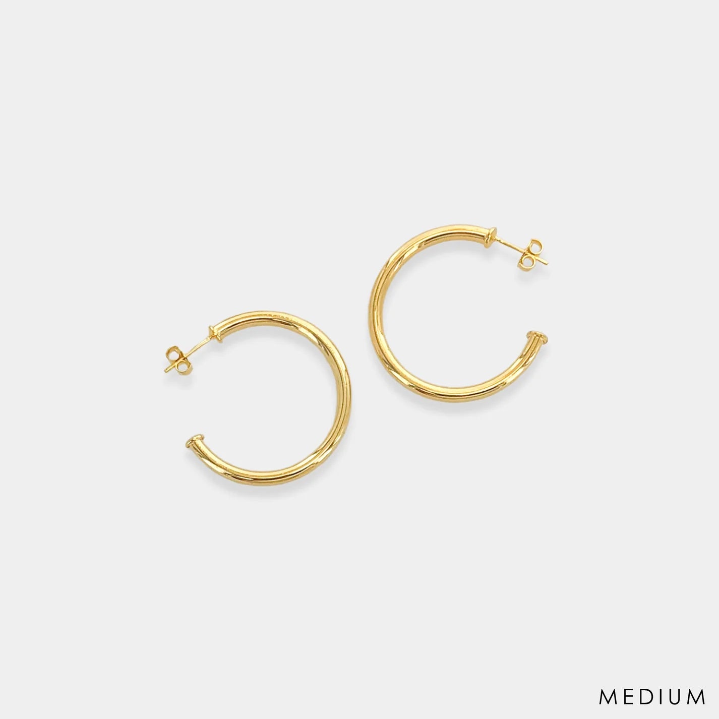 gold filled hoops-medium