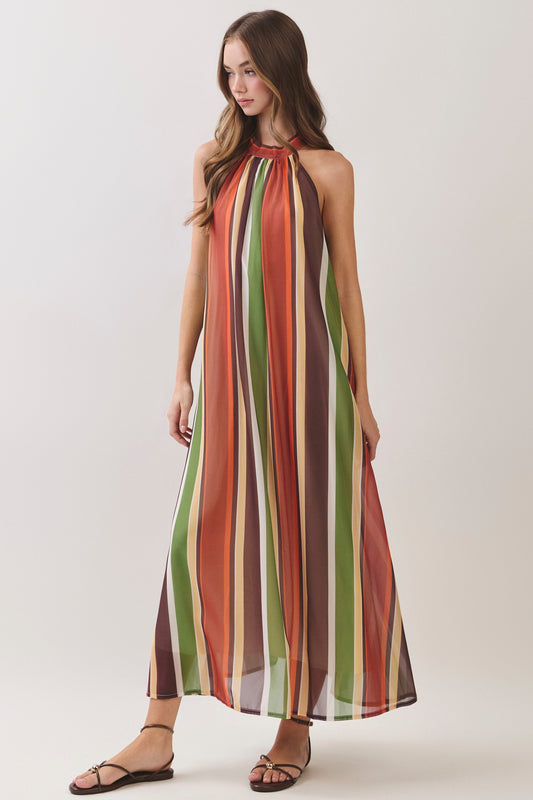 go with the flow stripe maxi dress