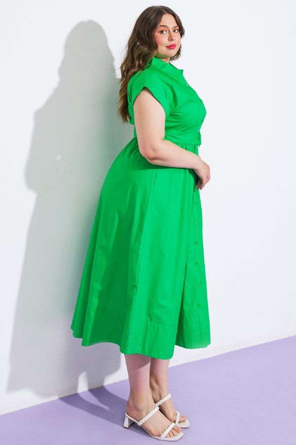 green goddess midi dress-curvy