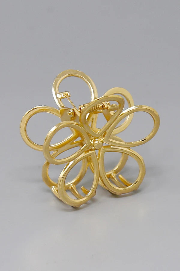 Flower Metal Claw Clip