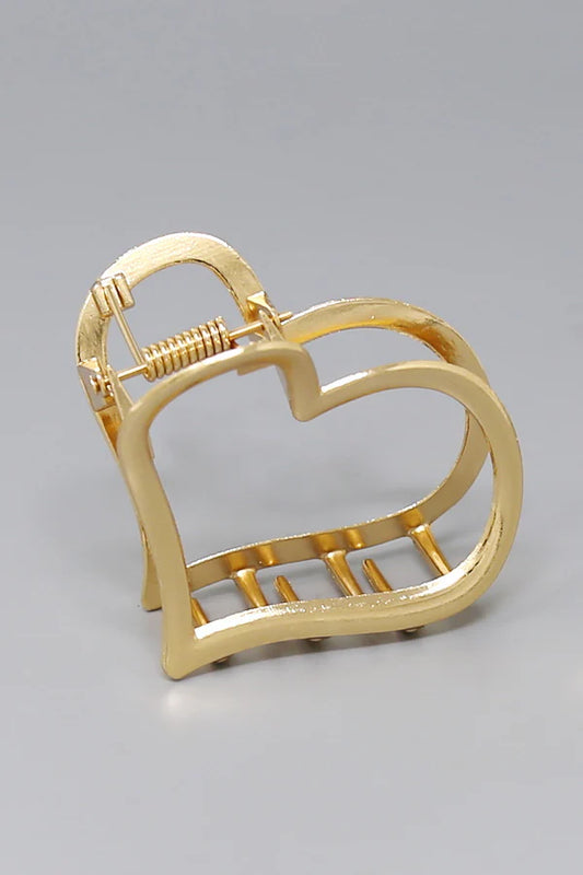 Heart Metal Claw Clip